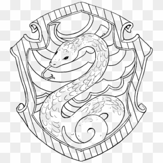 Hufflepuff Crest Pottermore Coloring Pages Slytherin - Harry Potter Coloring Pages Slytherin, HD Png Download