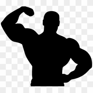 Gallery Of 40787348 Vector Muscle Man Bodybuilder Art - Muscle Man Silhouette Png, Transparent Png