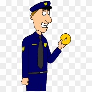 Cop With Donut - Clip Art, HD Png Download
