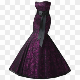 Gown Png - Black And Purple Wedding Dresses, Transparent Png