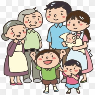 Multigenerational Family Big Image Png Ⓒ - Cartoon Family Public Domain, Transparent Png