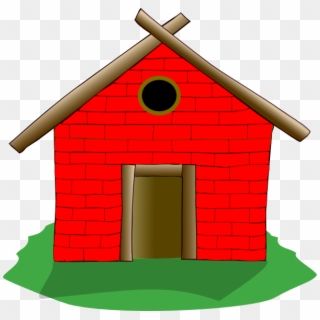 Brick House Clipart - 3 Little Pigs Stick House, HD Png Download