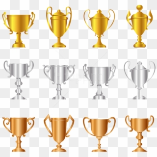 Free Png Download Transparent Gold Silver Bronze Trophies - Gold Silver Bronze Trophy Png, Png Download