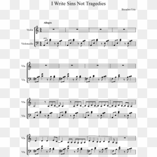 I Write Sins Not Tragedies Sheet Music Composed By - Riders Of Rohan Sheet Music, HD Png Download
