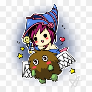 Chibi Dark Magician Girl And A Kuriboh, Can Anyone - Cartoon, HD Png Download