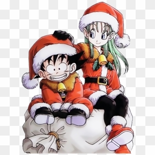 Christmas Edit Png Dragonball Dragon Ball Goku Bulma - Dragon Ball Christmas,  Transparent Png - 500x636(#1348784) - PngFind