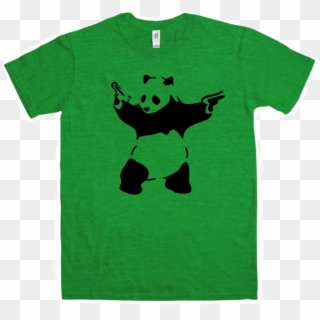 Banksy Kick Ass Panda T Shirt Imagenes De Color Negro Y Blanco