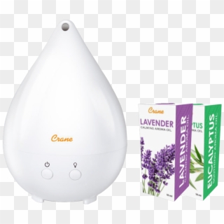 Crane Ultrasonic Cool Mist Aroma Diffuser With Lavender - Box, HD Png Download