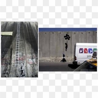 Wsr B - Banksy Palestine Wall Ladder, HD Png Download