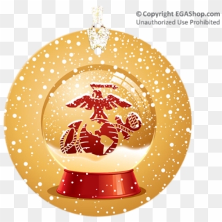 Ornament Features An Image Of An Eagle, Globe And Anchor - Eagle Globe And Anchor, HD Png Download