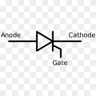 Component Schematic Symbol For Diode Not Quite Ready - Silicon Controlled Rectifier Symbol, HD Png Download