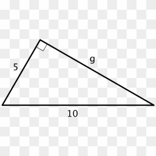 A Right Triangle, Where One Leg Has A Length Of 5 Units, - Triangolo Rettangolo Png, Transparent Png