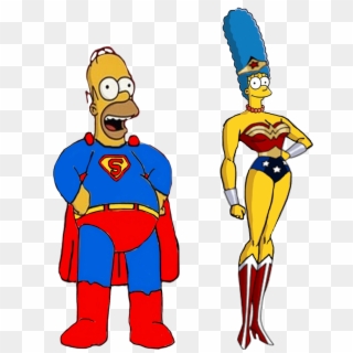 Superhomer And Wonder Marge By Darthraner - Marge Simpson Wonder Woman, HD Png Download
