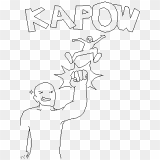 Kapow Collab - Line Art, HD Png Download