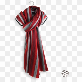 Scarf Carthage Merino Wool Silk Red Ecru 1 - Merino, HD Png Download