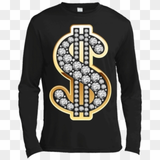Dollar Sign Gold Diamond $ Bling T-shirt - Simply Southern Shirts Volleyball, HD Png Download