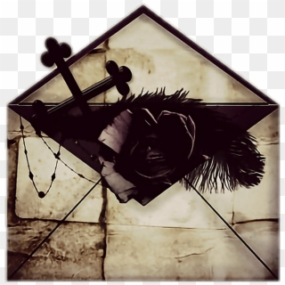 Ftegothic Gothic Cross Rose Envelope Gothic - House, HD Png Download