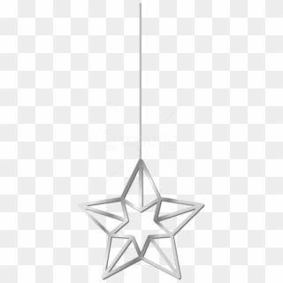 Free Png Hanging Star Silver Png Images Transparent - Hanging Star Decoration Png, Png Download