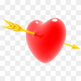 Heart With Arrow Png - Heart, Transparent Png