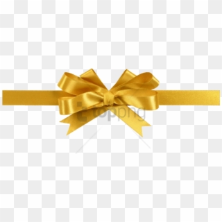 Free Png Gold Gift Bow Png Png Image With Transparent - Transparent Gold Ribbon Png, Png Download