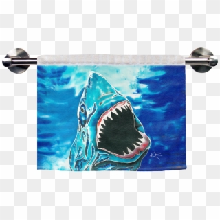 The Shark Attack Ribbed Towel Is A Soft, High Quality - Towel, HD Png Download