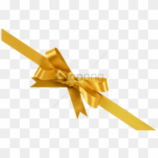 Free Png Gold Gift Bow Png Png Image With Transparent - Transparent Gold Ribbon Png, Png Download