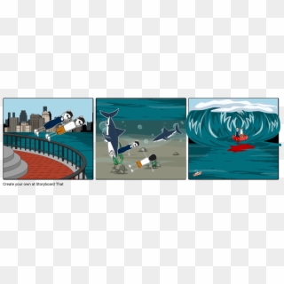 Shark Attack By Zack Cook - Storboards On Environmental Awareness, HD Png Download