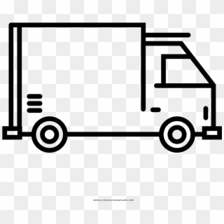 Delivery Truck Coloring Page - Camion Dibujo Png, Transparent Png