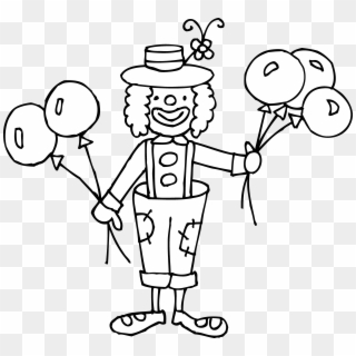 Clip Art Transparent Library - Clown Clipart For Coloring, HD Png Download