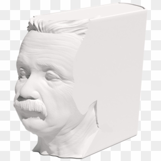 A Model Of The 3d-printed Einstein Book - Bust, HD Png Download