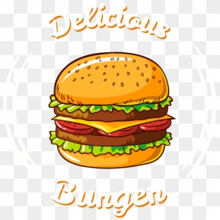Burger Png Free Vector - Desenhos De Lanches Para Lanchonete, Transparent Png