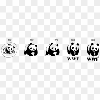 1100 X 295 4 - Evolution Of The Wwf Logo, HD Png Download