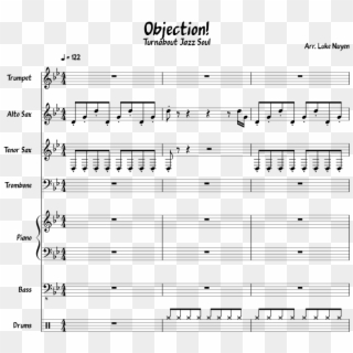 [wip] Turnabout Jazz Soul - Phoenix Wright Objection Trumpet Solo Sheet Music, HD Png Download