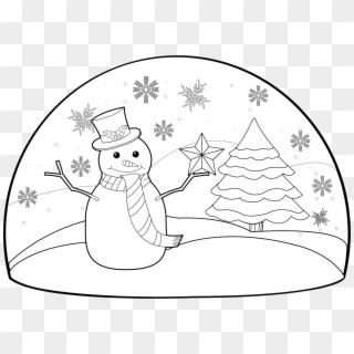 Snowfall Clipart Free Holiday Background - Winter Holiday Clip Art Black And White, HD Png Download
