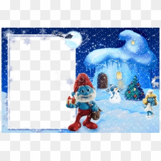 Free Png Best Stock Photos Winter Holiday Kids Png - Smurfs Frame Png, Transparent Png