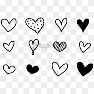 Free Png Doodle Heart Png Image With Transparent Background - Tiny Heart Black And White Clipart, Png Download
