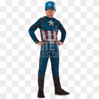 Kids Marvel Civil War Captain America Costume - Kids Captain America Costume, HD Png Download