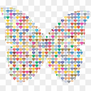 Free Png Colorful Hearts Png Image With Transparent - Butterfly Clip Art Colorful, Png Download
