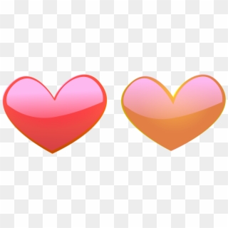 Computer Icons Heart Love - Pink And Orange Hearts, HD Png Download