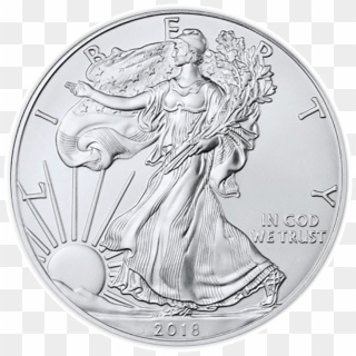 Silver Eagle 2018 - 2019 Silver Eagle Coin, HD Png Download