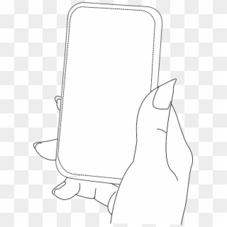 Iphone Clipart Hand Holding - Cell Phone And Hand Clipart, HD Png Download