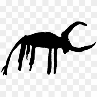 Rock Art Ox Clipart, Vector Clip Art Online, Royalty - Hand Cave Painting Png, Transparent Png