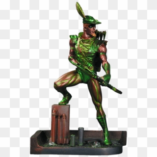 Green Arrow Mini Patina Statue - Green Arrow Patina Mini Statue, HD Png Download