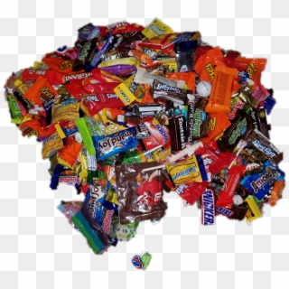 #candy #pile #halloween #sugar #lots #mound #pileofcandy - Toffee, HD Png Download