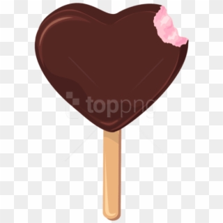 Free Png Download Heart Ice Cream Stick Png Images - Ice Cream Candy Clipart, Transparent Png