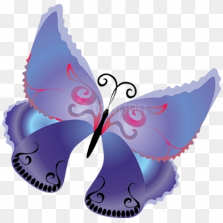 Free Png Download Cartoon Purple Butterfly Clipart - Best Purple Butterfly Clipart, Transparent Png