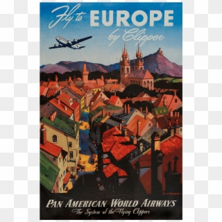 Advertising, Airline, Airline Posters, Posters, Transportation - European Travel Poster, HD Png Download
