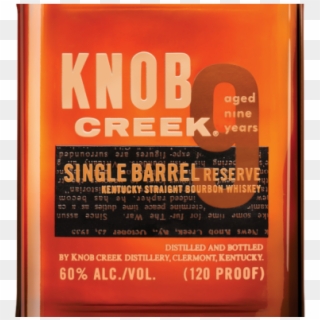 Bottle On Transparent Knob Creek Single Barrel Reserve - Knob Creek Single Barrel Reserve, HD Png Download