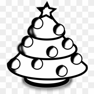Baby Nursery ~ Fascinating Christmas Tree Black And - Small Christmas Clipart Black And White, HD Png Download