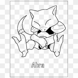 Pokemon Colouring Pages Abra, HD Png Download